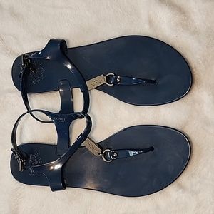 Coach, Blue Sandals, Size 10